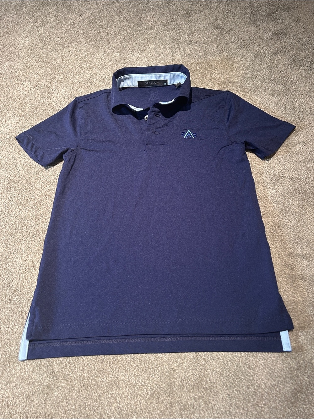 Greyson Navy Blue Polo with Contrast Trim